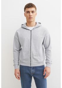 Only & Sons Kapuzensweatshirt ONLY & SONS "ONSTURNER LIFE VTG ZIP HOODIE SWEAT", Herren, Gr. M, grau (light grau melange), angeraute Sweatware, Obermaterial: 80% Baumwolle, 20% Polyester, meliert, loose fit normal, Rippb&uuml;ndchen, Sweatshirts Kapuzensweatshirt