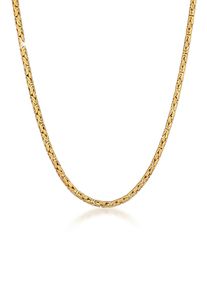 Silberkette Kuzzoi "Halskette Herren Glieder K&ouml;nigskette Massiv 925 Silber" Gr. 50, gold, Halsketten, Herren, 50, ohne Stein, Silber 925 (Sterlingsilber), Silberkette