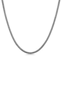 Silberkette Kuzzoi "Halskette Herren 3mm f&uuml;r Anh&auml;nger Glieder 925 Sterling Silber Oxidiert" Gr. 50, silber, Halsketten, Herren, 50, ohne Stein, Silber 925 (Sterlingsilber), Silberkette