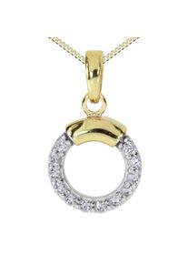 Kette und Anh&auml;nger Set OSTSEE-SCHMUCK "- Meva - Gold 333/000 - Zirkonia" Gr. 45, gold (gold 333, goldfarben, gelb), Schmuck_Sets, Damen, 45, Gelbgold 333, Kette und Anh&auml;nger Set