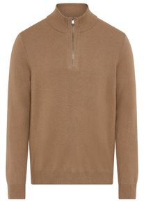 JOOP! Strickpullover JOOP JEANS "Lauriono", Herren, Gr. 3XL, medium beige, Strick, Obermaterial: 80% Wolle, 20% Polyamid, clean, unifarben, regular fit normal, Rundhals, eingesetzt Rippstrickb&uuml;ndchen, Pullover Strickpullover, mit Rei&szlig;verschluss