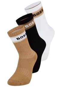 Freizeitsocken BOSS "3P QS Rib Stripe CC", Damen, Gr. 43-46, open miscellaneous 960, Baumwollmischung, gemustert, elastisch, Socken Freizeitsocken, Neuheit