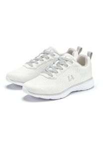 Sneaker Lascana "Turnschuhe", M&auml;dchen, Gr. 41, grau (wei&szlig;, hellgrau), Obermaterial: 60% Textilmaterial, 40% Lederimitat. Decksohle: 100% Textilmaterial. Futter: 100% Textilmaterial. Laufsohle: 100% Synthetik, kontrastfarbene Details, unifarben, Basic, Schuhe Sneaker, Freizeitschuh, Halbschuh im sportiven Look VEGAN, Topseller