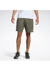 Shorts Reebok "WOR WOVEN SHORT", Herren, Gr. 3XL, N-Gr, gr&uuml;n (army gr&uuml;n), Obermaterial: 100% Polyester, Hosen Shorts