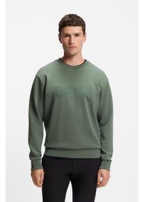 Sweatshirt BOSS Green "Salbo", Herren, Gr. XL, gr&uuml;n (open gr&uuml;n358), Sweatware, Obermaterial: 95% Baumwolle, 5% Elasthan, unifarben, regular fit, Rundhals, eingesetzt B&uuml;ndchen, Sweatshirts Sweatshirt, mit Logodruck