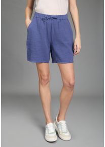Shorts Laura Scott, Damen, Gr. 46, N-Gr, blau, Web, Obermaterial: 100% Baumwolle, Hosen Shorts, feminine Stoffhose, aus Baumwolle, leichtes Webmaterial, unifarben