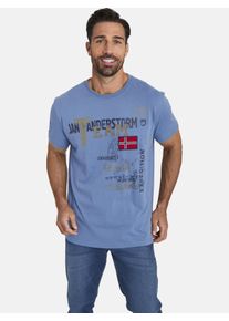T-Shirt Jan Vanderstorm "T-Shirt S&Ouml;LVE", Herren, Gr. 5 XL, blau, Obermaterial: 100% Baumwolle CO., Shirts T-Shirt