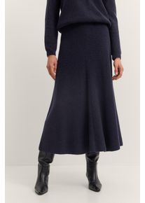 Strickrock Bugatti "Kaschmir-Mix", Damen, Gr. XL, blau (390, marine), 40% Wolle, 30% Viskose, 20% Polyamid, 10% Kaschmir, R&ouml;cke Strickrock, weich, warm und elegant