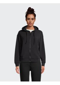 Kapuzensweatjacke Venice Beach "KAPUZEN-SWEATJACKE CAYLEE", Damen, Gr. M (40), schwarz, Obermaterial: 50% Polyester, 45% Modal, 5% Elasthan, Sweatjacken Kapuzensweatjacke