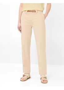 Brax Damen Flatfronthose Style MADISON ALMOND, Beige, Gr. 36