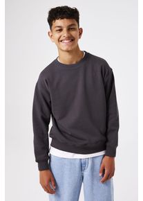 Sweater Garcia, Jungen, Gr. 152/158, grau (dunkelgrau), Sweatware, Obermaterial: 100% Baumwolle, unifarben, regular fit taillenbedeckt, Rundhals, Rippb&uuml;ndchen, Sweatshirts Sweater, mit Rippb&uuml;ndchen