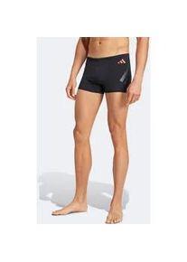Badehose Adidas PERFORMANCE "RIPSTREAM BOXER", Herren, Gr. 4 (S), N-Gr, schwarz (schwarz, lucid rot), Obermaterial: 100% Polyester, Badehosen Badehose