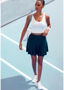 Skort Vivance ACTIVE, Damen, Gr. S (36/38), blau (petrol), Single Jersey, Obermaterial: 95% Viskose, 5% Elasthan, unifarben, Basic, l&auml;ssig geschnitten ca. Mitte Oberschenkel, R&ouml;cke Skort, Tellerrock mit integrierter Shorts f&uuml;r Fitness, Sport und Freizeit, Topseller