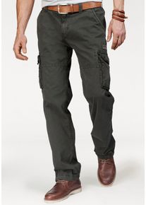 Cargohose Alpha Industries "Jet Pant", Herren, Gr. 31, N-Gr, grau (grau schwarz), Web, Obermaterial: 100% Baumwolle, unifarben, normal lang, Hosen Cargohose, mit seitlichen Cargotaschen und Kordelzug am Beinabschluss