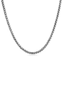 Silberkette Kuzzoi "Halskette Herren Zopfkette Trend Oxidiert Massiv 925 Silber" Gr. 60, silber, Halsketten, Herren, 60, ohne Stein, Silber 925 (Sterlingsilber), Silberkette