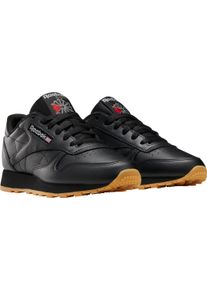 Sneaker Reebok CLASSIC "Classic Leather", Damen, Gr. 38, schwarz (schwarz, gum), Leder, Schuhe Sneaker