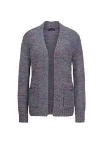 Strickjacke GOLDNER "Kurzgr&ouml;&szlig;e Langarm Melange-Cardigan, flauschig", Damen, Gr. 22, bunt (bunt, gemustert), Obermaterial: 100% Polyacryl PAN., Modisch, Strickjacken Strickjacke, Melange-Optik