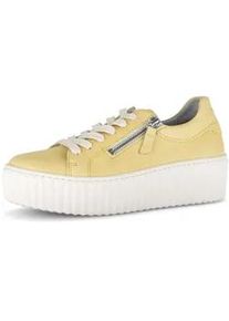 Sneaker Gabor "Sneaker low", Damen, Gr. 40, gelb, Schuhe Sneaker