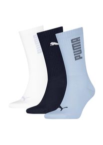 Socken Puma "Puma UNISEX RIB LOGO CREW SOCK", Damen, Gr. 35-38, blau, navy, wei&szlig;, Baumwollmischung, normal, Socken Socken