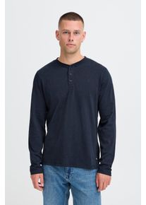 Langarmshirt Blend "BHIBRAT GRANDAD L/S", Herren, Gr. M, salute, Single Jersey, Obermaterial: 100% Baumwolle, unifarben, regular fit normal, Rundhals, Shirts Langarmshirt