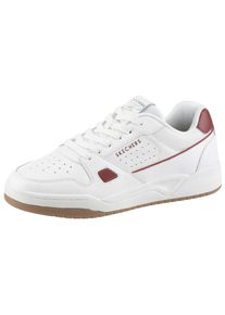 Sneaker Skechers "Harry Kane - Off Pitch Collection: Koopa - Harry Kane Court", Herren, Gr. 45, rot (wei&szlig;, weinrot), Leder, Schuhe Sneaker, Retro Sneaker signiert vom weltbekannten Fu&szlig;ballstar Harry Kane