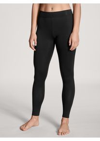 Leggings Calida "Elastic", Damen, Gr. M (44/46), N-Gr, schwarz, Single Jersey, Obermaterial: 94% Baumwolle, 6% Elasthan, lang, Hosen Leggings, elastisch, hoch geschnitten, Singel Jersey Qualit&auml;t, bequem, weich