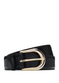 Lederg&uuml;rtel BOSS "Carol-St-G_Sz30", Damen, Gr. 100, schwarz (schwarz 002), Leder, unifarben, G&uuml;rtel Lederg&uuml;rtel, mit abgerundeter Schlie&szlig;e