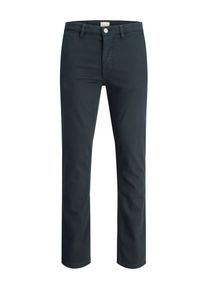 Jack & Jones Chinohose JACK & JONES "JPRCCMARCO JJFRANK CHINO PANT NOOS", Herren, Gr. 33, L&auml;nge 34, blau (schwarz navy), Web, Obermaterial: 92% Baumwolle, 6% Polyester, 2% Elasthan, unifarben, slim fit kn&ouml;chellang, Hosen Chinohose