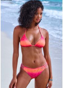 Triangel-Bikini Buffalo, Damen, Gr. 44, Cup C/D, pink (pink, orange), Polyester, Recycling-Polyamid, Farbverlauf, Bikini-Sets Triangel-Bikini, mit Farbverlauf