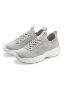 active by Lascana Sneaker LASCANA ACTIVE "Turnschuhe", Damen, Gr. 41, grau (hellgrau), Obermaterial: 50% Lederimitat, 50% Textilmaterial. Decksohle: 100% Textilmaterial. Futter: 100% Textilmaterial. Laufsohle: 100% Synthetik, Mesh, unifarben, Basic, Schuhe Sneaker, ultraleicht und bequem zum Reinschl&uuml;pfen mit Zierschn&uuml;rung VEGAN, Topseller