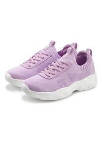 active by Lascana Sneaker LASCANA ACTIVE "Turnschuhe", Damen, Gr. 41, lila (flieder), Obermaterial: 50% Lederimitat, 50% Textilmaterial. Decksohle: 100% Textilmaterial. Futter: 100% Textilmaterial. Laufsohle: 100% Synthetik, Mesh, unifarben, Basic, Schuhe Sneaker, ultraleicht und bequem zum Reinschl&uuml;pfen mit Zierschn&uuml;rung VEGAN