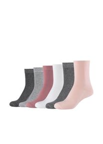 Socken Mustang, Damen, Gr. 35-38, rosa (rosette), Baumwollmischung, unifarben, normal, Socken Socken, mit verst&auml;rktem Fersen- und Zehenbereich, Topseller