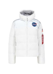 Winterjacke Alpha Industries "HP NASA Jacket", Herren, Gr. S, wei&szlig;, Obermaterial: 100% Nylon, Lining/F&uuml;llung: 100% Polyester, Jacken Winterjacke