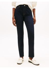 Slim-fit-Jeans Tommy Hilfiger "DNM RINSE SLIM RW", Damen, Gr. 30, L&auml;nge 30, blau (denim rinse), Denim/Jeans, Obermaterial: 99% Baumwolle, 1% Elasthan, unifarben, slim fit, Jeans Slim-fit-Jeans