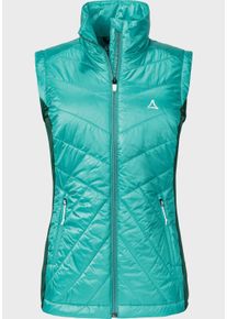 Sch&ouml;ffel Funktionsweste SCH&Ouml;FFEL "Hybrid Vest Stams L", Damen, Gr. 44, gr&uuml;n (7290, gr&uuml;n), Oberstoff : 100% Nylon Oberstoff Seitenteile: 94% Polyester 6% Elasthan Wattierung :, ohne Ausschnitt, Westen Funktionsweste