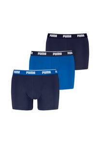 Boxershorts Puma "Puma MEN EVERYDAY BASIC BOXERS 3P", Herren, Gr. XL, blau (blau combo), Single Jersey, Obermaterial: 95% Baumwolle, 5% Elasthan, k&ouml;rpernah, Unterhosen Boxershorts, Komfortabler elastischer Logobund