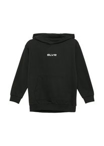 Hoodie s.Oliver JUNIOR, Jungen, Gr. 146/152, schwarz, Sweatware, Obermaterial: 100% Polyamid, unifarben, regular fit taillenbedeckt, ohne Ausschnitt, Rippb&uuml;ndchen, Sweatshirts Hoodie, mit Kapuze