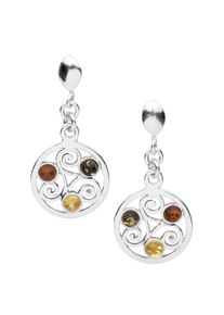 Paar Ohrh&auml;nger OSTSEE-SCHMUCK "OSTSEE-SCHMUCK Ohrh&auml;nger Keltische Fibel", wei&szlig; (wei&szlig;, neutral), Ohrringe, Damen, 27x15mm, Silber 925 (Sterlingsilber), Paar Ohrh&auml;nger