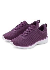 Sneaker Lascana "Turnschuhe", Damen, Gr. 42, lila, Obermaterial: 100% Textilmaterial. Decksohle: 100% Textilmaterial. Futter: 100% Textilmaterial. Laufsohle: 100% Synthetik, unifarben, Basic, Schuhe Sneaker, Schn&uuml;rhalbschuh, Halbschuh, Freizeitschuh ultraleicht VEGAN