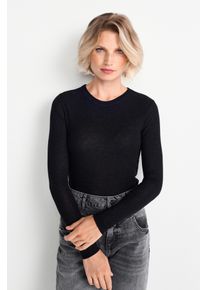 Longsleeve RICHROYAL "NOS EV R LS", Damen, Gr. S, schwarz, Single Jersey, Obermaterial: 70% Viskose, 15% metallisierte Fasern, 13% Polyamid, 2% Elasthan, Rundhals, Shirts Longsleeve, mit Glitzergarn