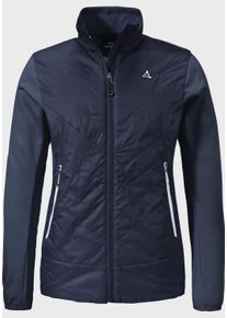 Sch&ouml;ffel Fleecejacke SCH&Ouml;FFEL "Hiking Hybrid Jk Style Cascata WMS", Damen, Gr. 38, blau (8820, blau), Oberstoff: 100% Nylon; Futter: 100% Polyester; Wattierung: 100% Polyester, regular fit, hoch geschlossener Ausschnitt, Jacken Fleecejacke