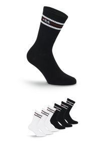 Socken Fila "UNISEX LIFESTYLE PLAIN SOCKS", Damen, Gr. 43-46, schwarz, wei&szlig;, Baumwollmischung, normal, Socken Socken, mit eingestricktem Logo
