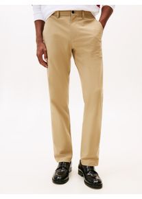 Chinohose Tommy Hilfiger "DENTON KNIT TECH", Herren, Gr. 40, L&auml;nge 32, braun (camel), Web, Obermaterial: 57% Elastomultiester, 43% Polyester, unifarben, straight fit normal, Hosen Chinohose, Straight Fit, Baumwollstretch
