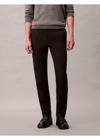 Chinohose Calvin Klein "SLIM SATEEN CHINO TROUSER", Herren, Gr. 33, L&auml;nge 32, schwarz, Web, Obermaterial: 97% Baumwolle, 3% Elasthan, unifarben, slim fit lang, Hosen Chinohose, slim fit