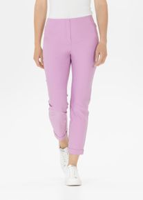 Stoffhose Stehmann "Sylvia-680", Damen, Gr. 46, N-Gr, pure lila, Web, Obermaterial: 65% Baumwolle, 31% Polyamid, 4% Elasthan, unifarben, schmal 3/4-L&auml;nge, Hosen Stoffhose, 3/4-Hose mit schmalem Bein