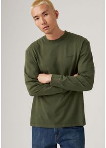 Levi's Langarmshirt LEVI'S, Herren, Gr. M, garment dye duffel b, Jersey, Obermaterial: 100% Baumwolle, normal normal, Rundhals, Shirts Langarmshirt, GARMENT- F&auml;rbung