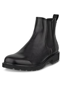 Chelseaboots Ecco "Metropole Vienna", Damen, Gr. 39, schwarz, Leder, Schuhe Chelseaboots, Stiefelette, Schlupfboots, Casual-Boots mit Stretcheins&auml;tze