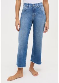 Straight-Jeans Angels "Linn", Damen, Gr. 46, L&auml;nge 24, light blau random used, Denim/Jeans, Obermaterial: 89% Baumwolle, 8% Polyester, 3% Elasthan, Jeans Straight-Jeans, Culotte