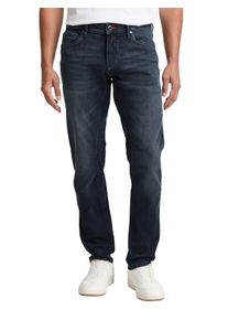 Tapered-fit-Jeans Tom Tailor, Herren, Gr. 38, L&auml;nge 32, blau (blau schwarz32), Denim/Jeans, Obermaterial: 78% Baumwolle, 20% Polyester, 2% Elasthan, unifarben, regular fit kn&ouml;chellang, Jeans Tapered-fit-Jeans