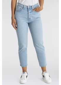 Levi's 7/8-Jeans LEVI'S "501 Crop", Damen, Gr. 25, L&auml;nge 26, blau (wow me over), Denim/Jeans, Obermaterial: 99% Baumwolle, 1% Elasthan, figurbetont 7/8-L&auml;nge, Jeans 7/8-Jeans, 501 Collection, 5-Pocket-Style